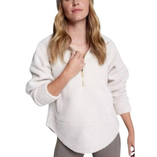Calia - Pulôver feminino Sherpa com costura e zíper 1/2