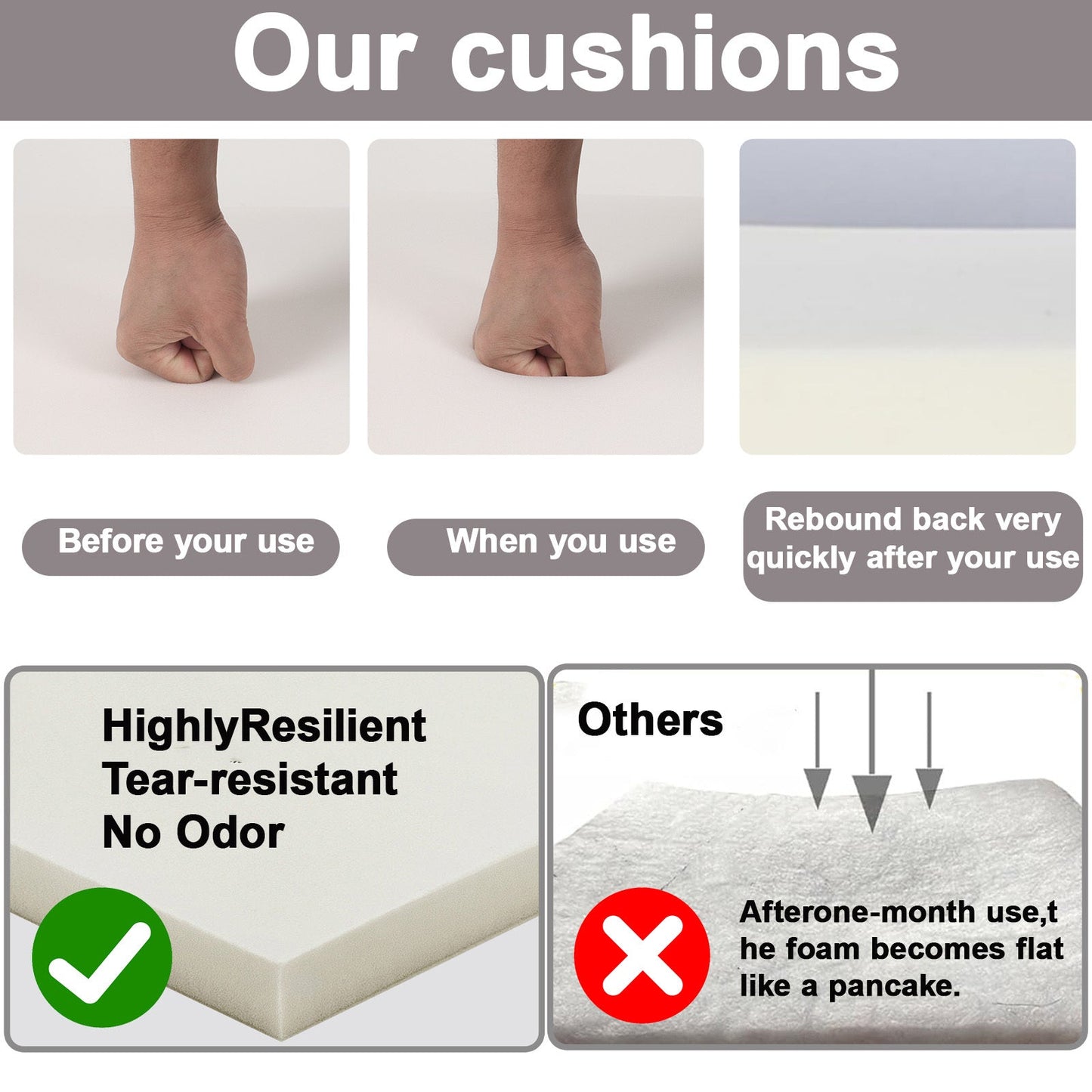 2-Piece Outdoor Chaise Lounge Cushion Set, Smoke Blue