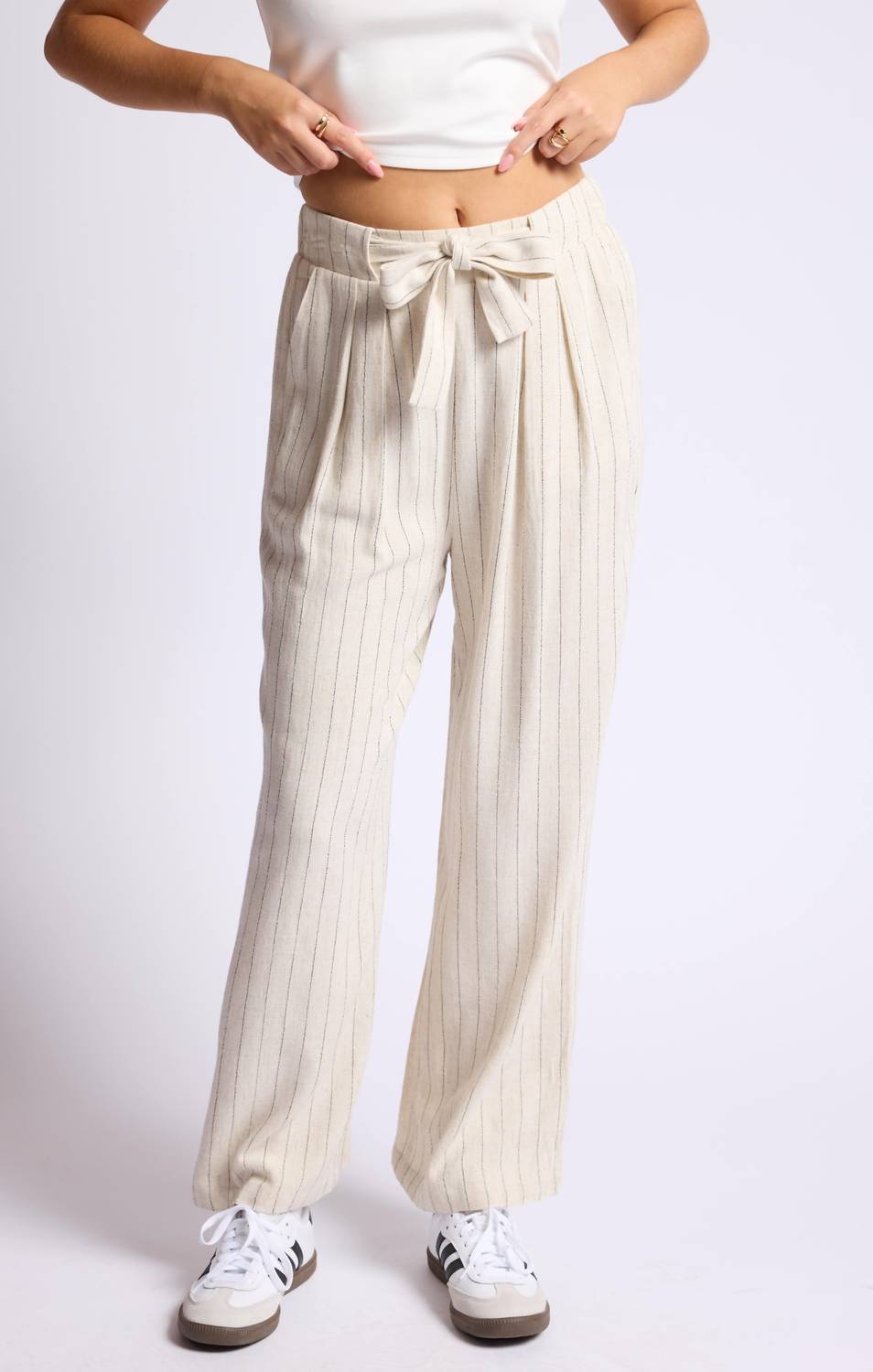 Sage The Label - Baked Goods Belted Front Pleat Crop Pant