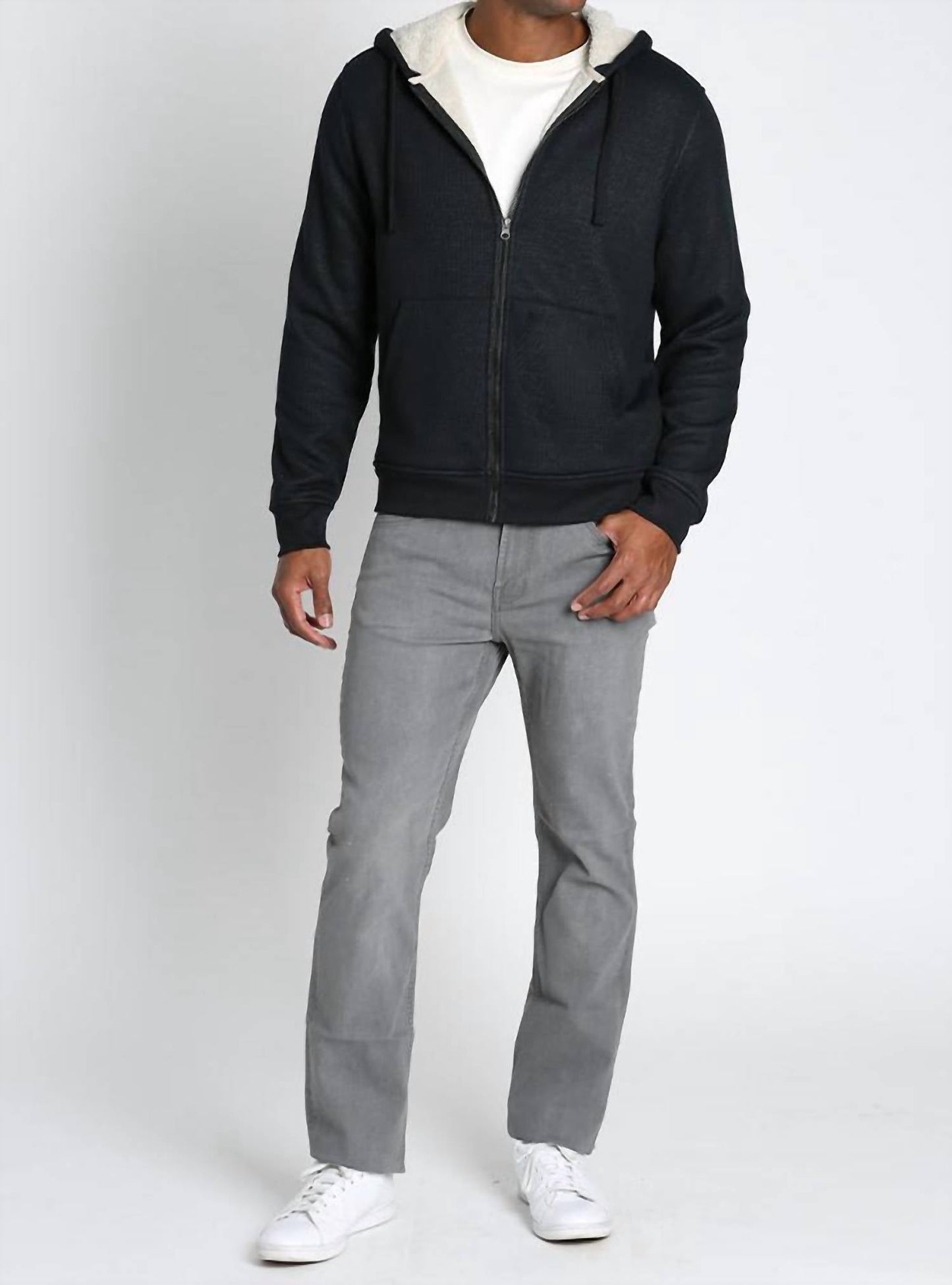 Jachs New York - Sherpa Lined Waffle Hoodie