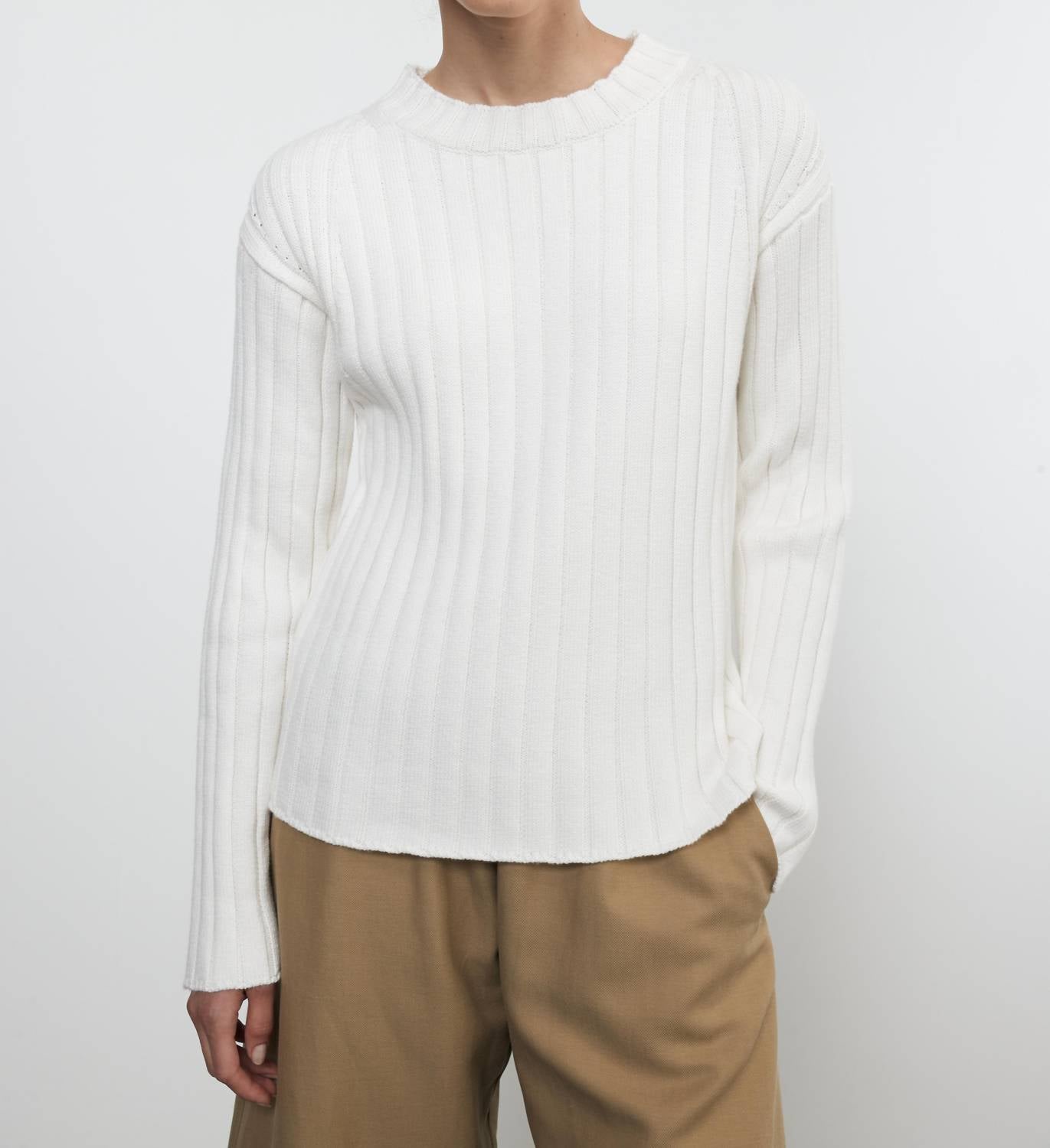 Enza Costa - CHUNKY COTTON FISHERMAN SWEATER