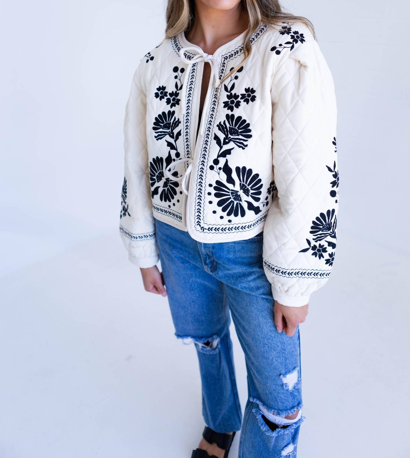 Mable - Embroidered Quilted Jacket