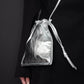 Lemiz - Women's Mini Bowie Drawstring Crossbody Leather Bag