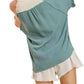 Umgee - Color Block Cotton Gauze Top