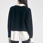 Elan - Stevie Layered Sweater/Shirt Combo