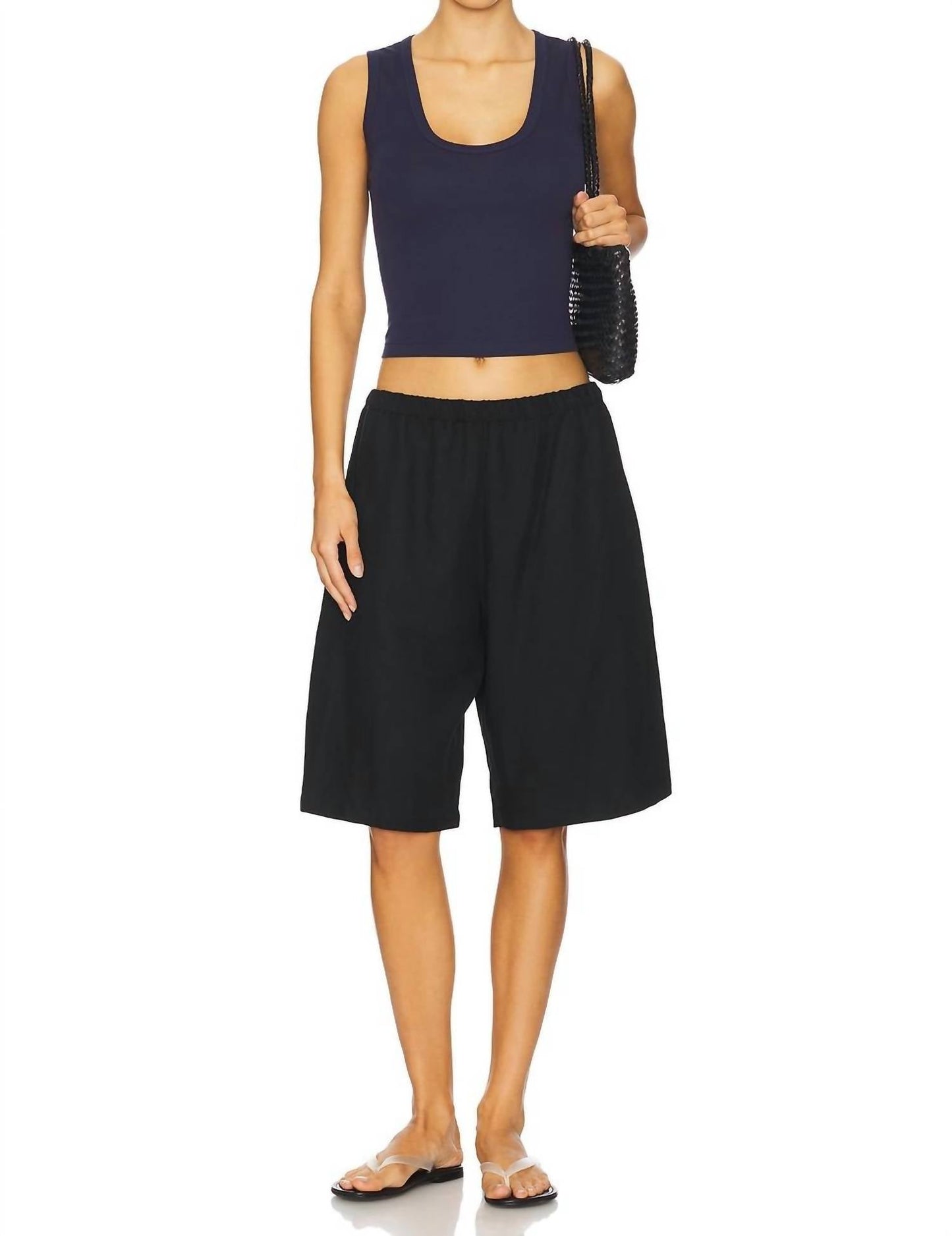 Enza Costa - Cropped Fitted U Tank Top