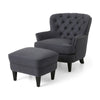 Enchante - Living Room Set With Tufted Back Club Chair And Ottoman