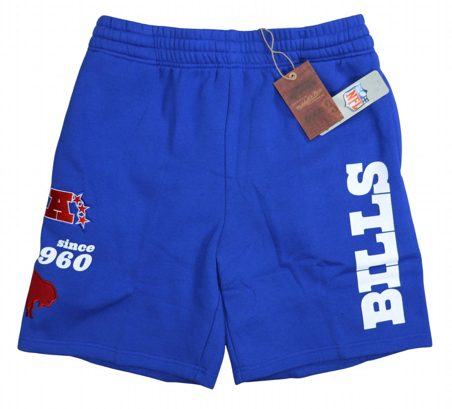 Mitchell & Ness - Men's Buffalo Bills Nfl Throwbacks Fleece Retro Style Shorts