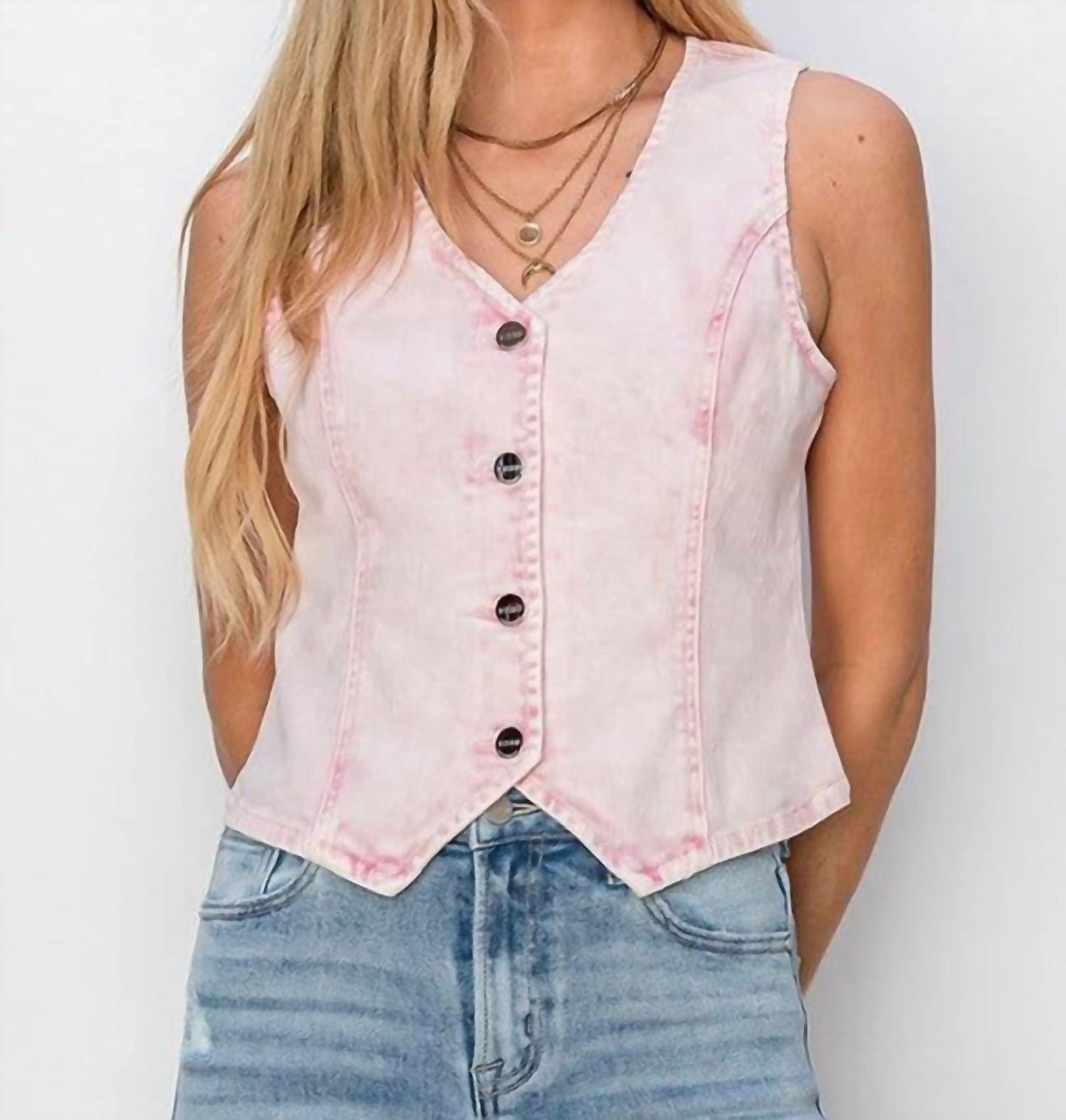 Risen - Vera Denim Sleeveless Vest