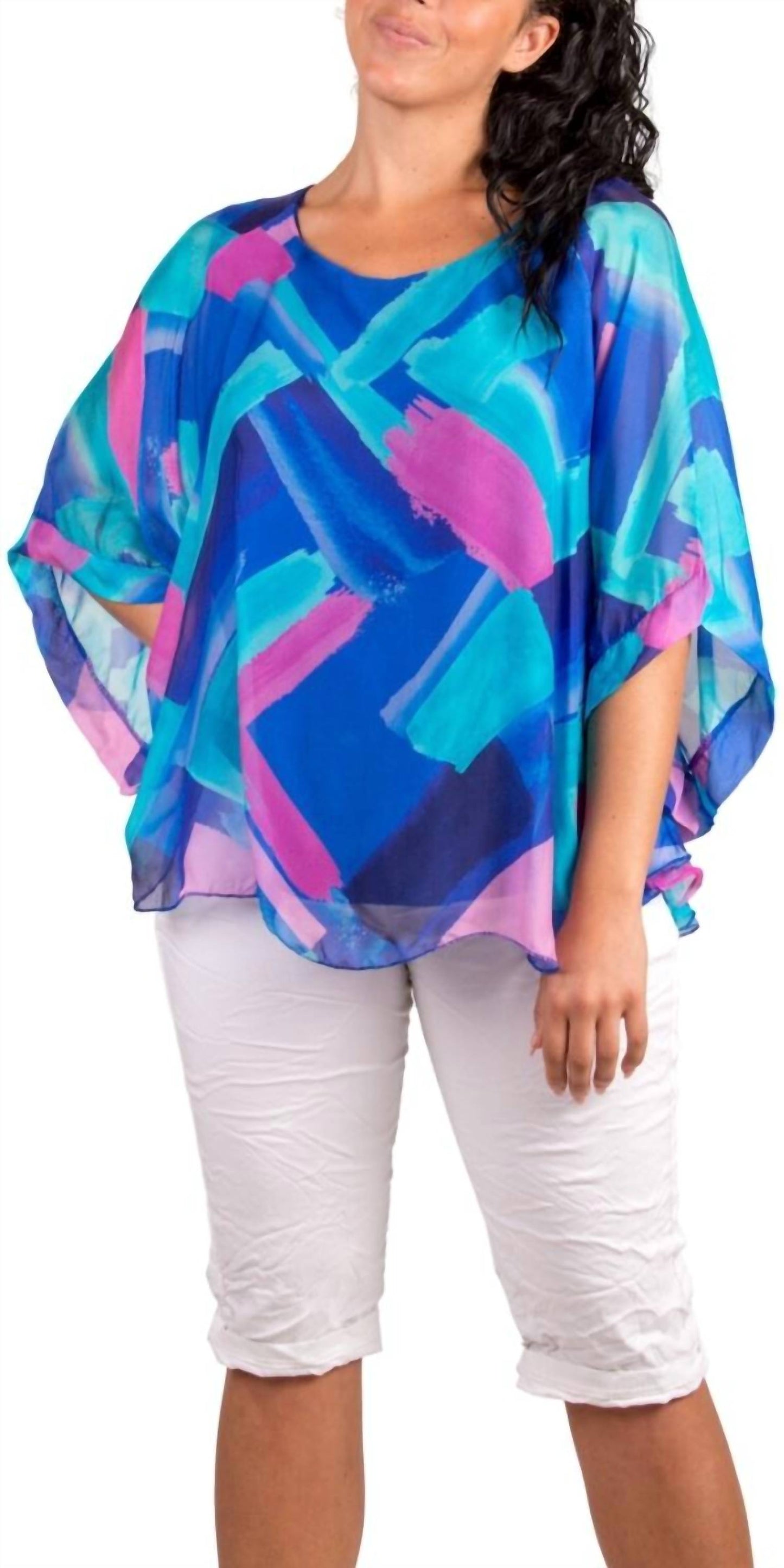 Gigi Moda - Coletta Brushstroke Silk Top