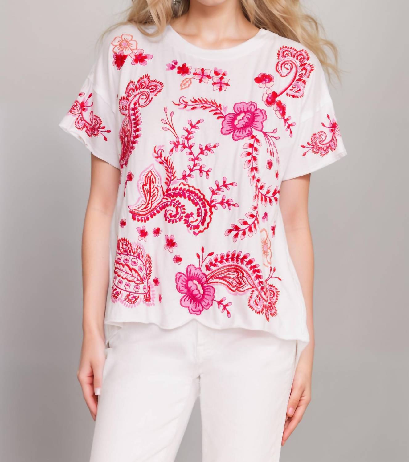 Johnny Was - Cassia Raw Detail Swing Tee