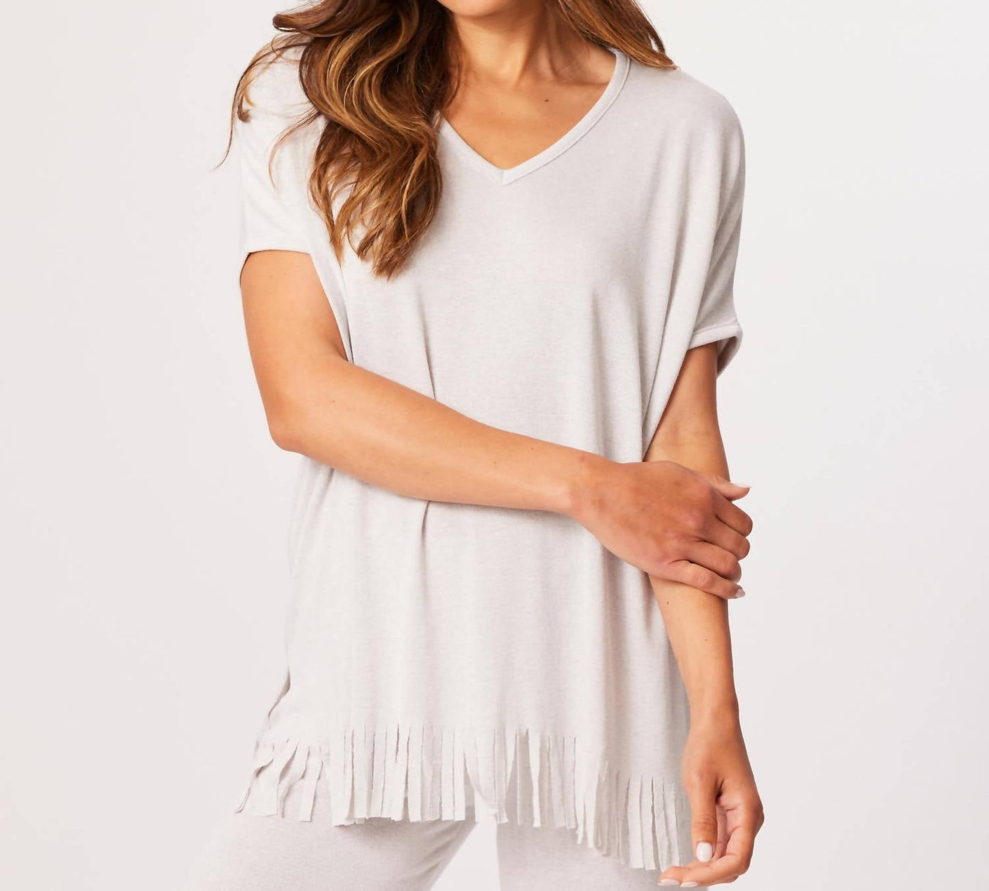 French Kyss - V-Neck Fringe Top