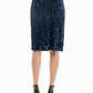 Nicole Miller - Sophia Velvet Sequin Knee Length Skirt