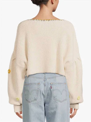 Free People - Suéter de crochê Dahlia