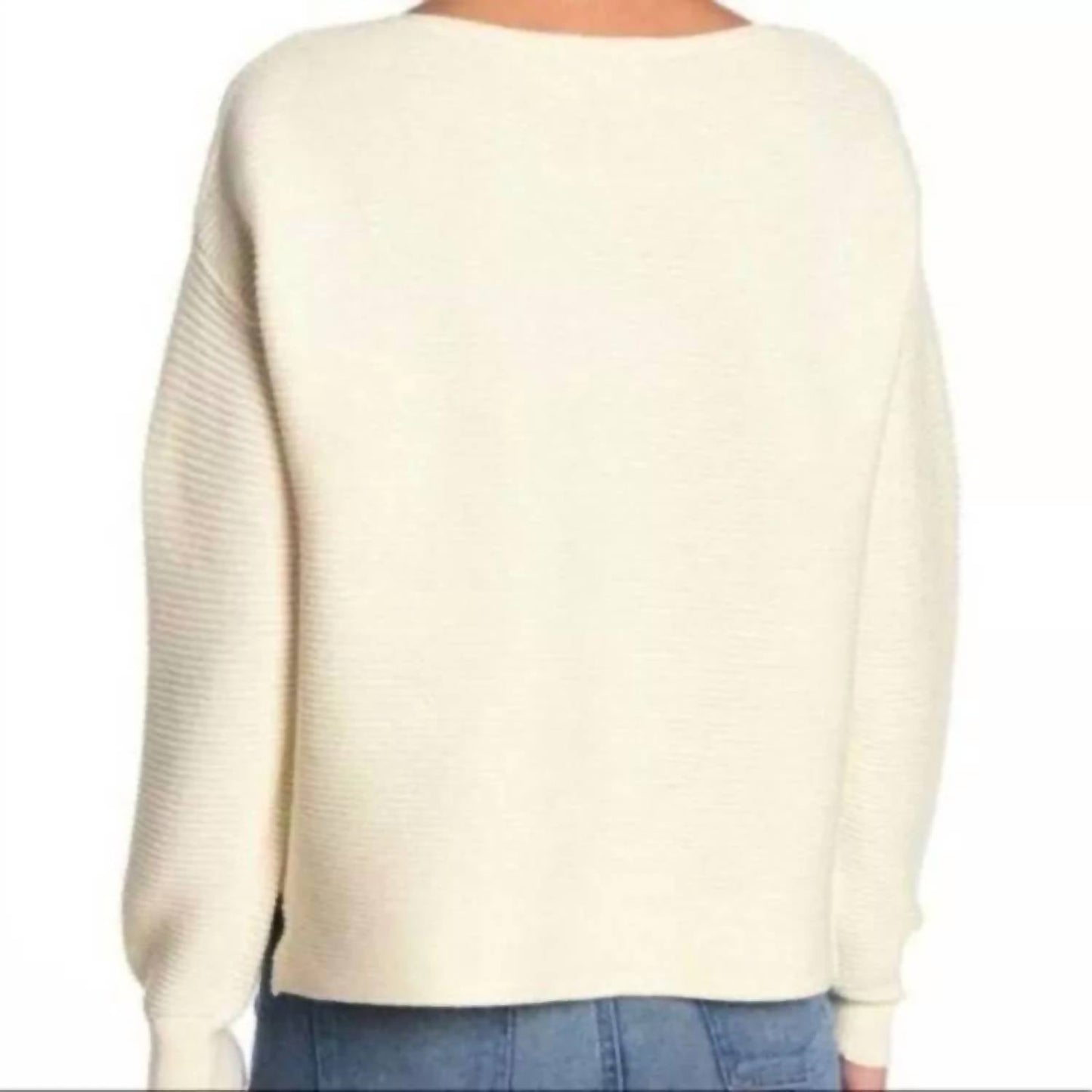 14Th & Union - Boatneck Ribbed Knit Sweater Ottoman Sleeves