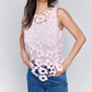 Charlie B - Floral Crochet Sleeveless Top