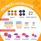 Kit de blocos de construção educativos - 176 peças (idades de 4 a 8 anos) 