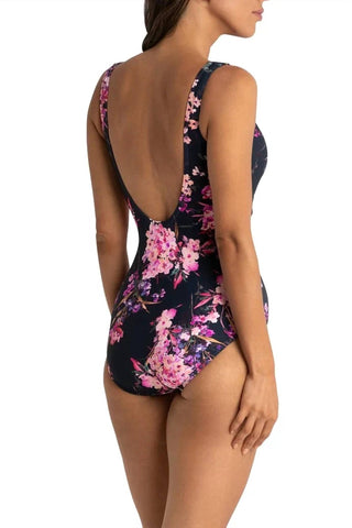 Azura - Flora Gathered Twist One Piece Swimsuit