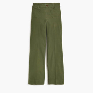 J.Crew - Calça Lizzie de cintura alta com bolsos e perna larga - Petite