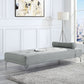 Quenti Velvet Sofa Bed With Pillow - Gray