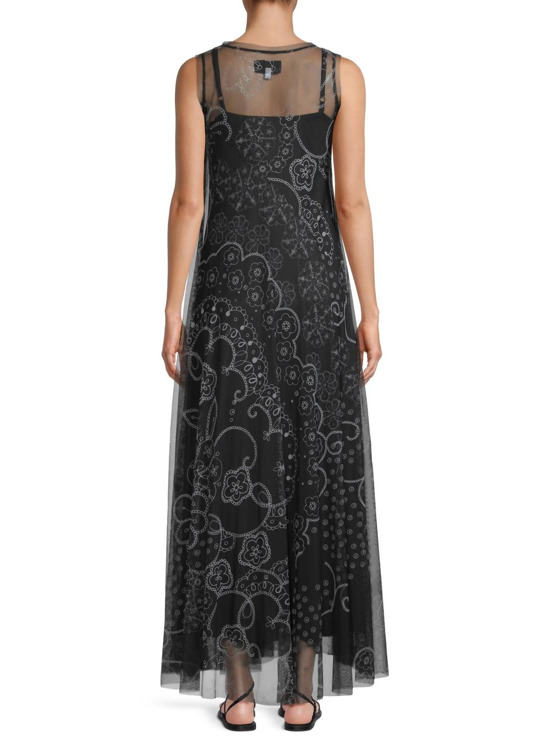 Johnny Was - Swing Lace Embroidered Mesh Maxi Dress