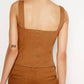 Good American - Twill Lace Up Tank