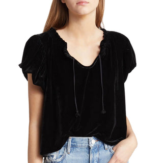Free People - Blusa de Veludo Terese