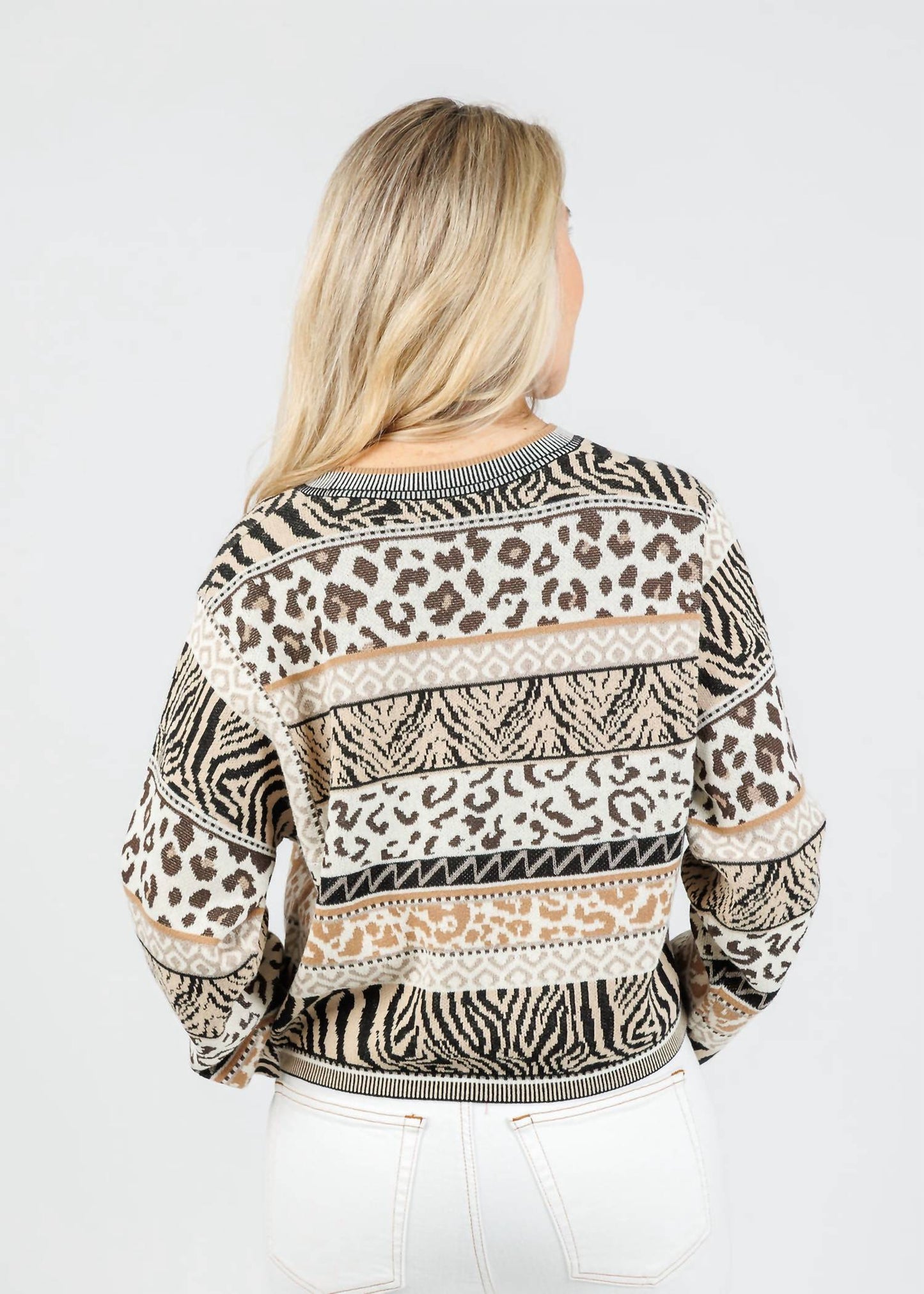 Oui - Women's Animal Print Sweater