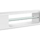 TV Stand, Console, Media Entertainment Center, Storage Shelves, Glossy Contemporary & Modern - White
