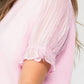 Thml - French Terry Top With Chiffon Sleeve