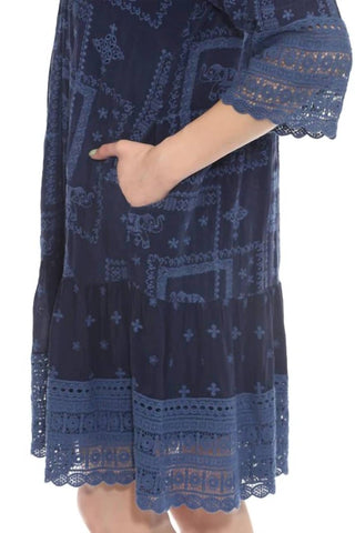 Johnny Was - VESTIDO ELIYEN (SLIP) ELEFAN