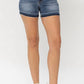 Judy Blue - Mid Rise Release Hem Shorts
