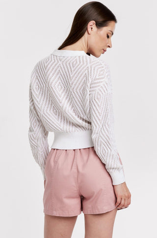 Another Love - Cardigan com decote em V e estampa de diamantes
