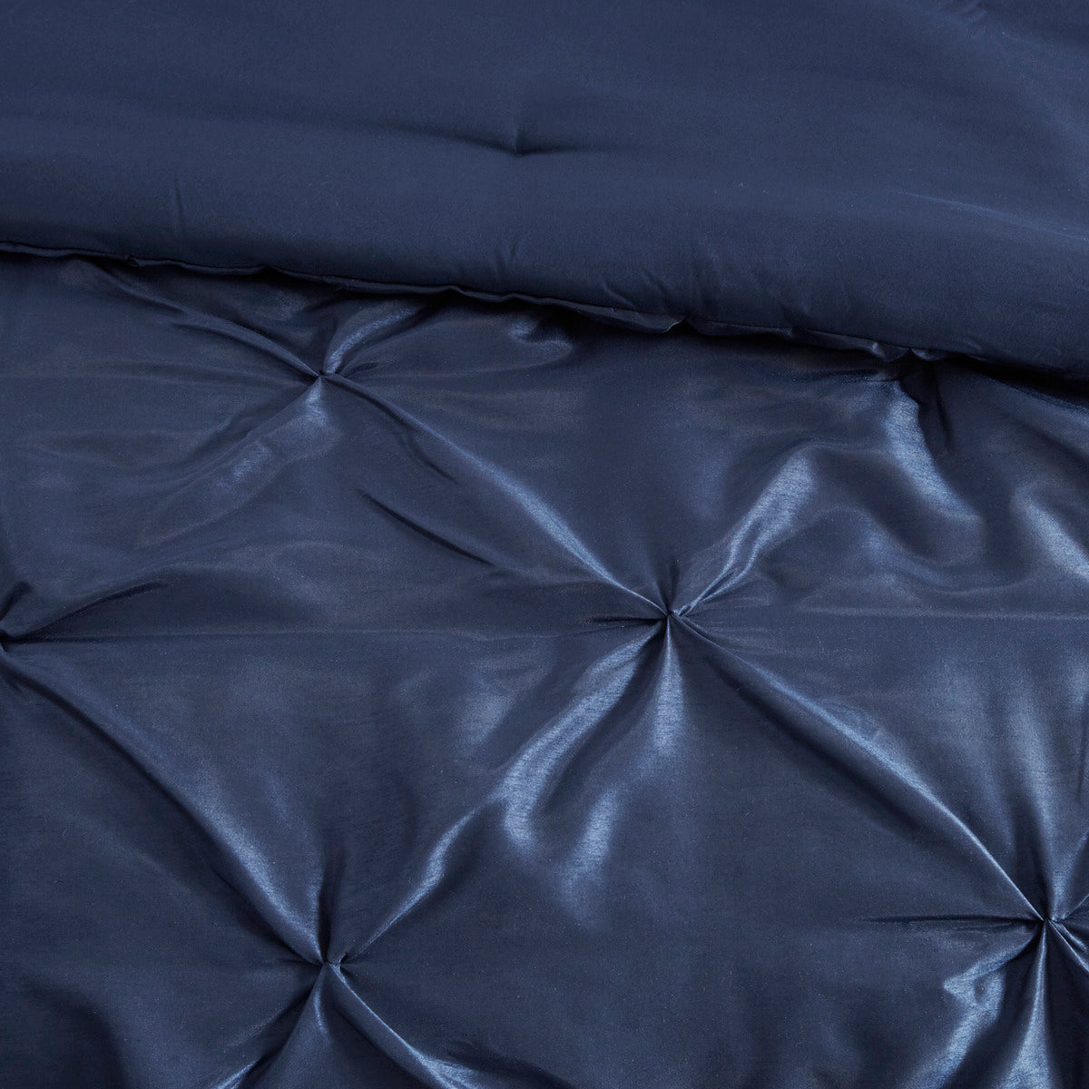7 Piece Tufted Comforter Set Navy California King