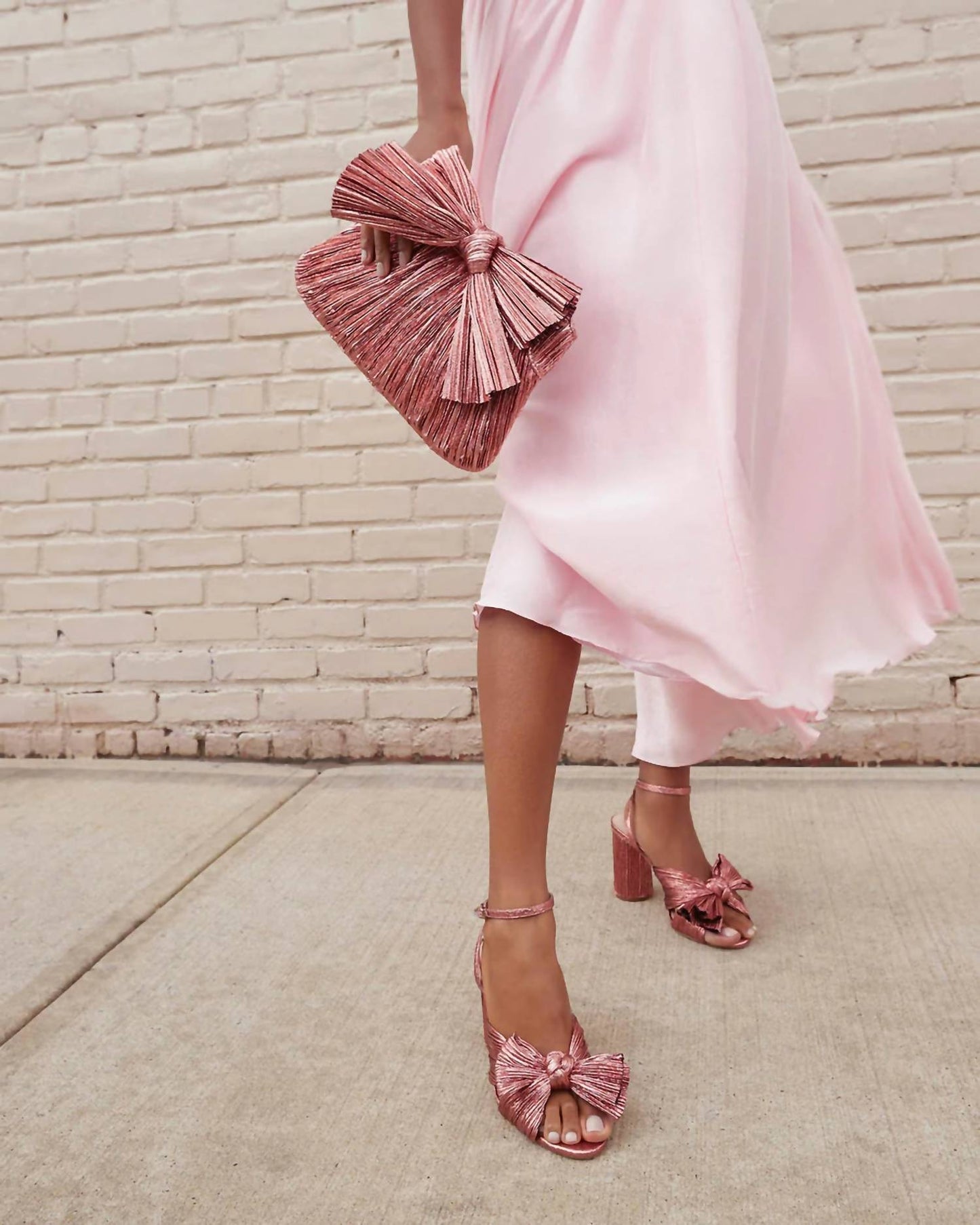 Loeffler Randall - WOMEN'S CAMELLIA PLEATED BOW HEEL SANDAL