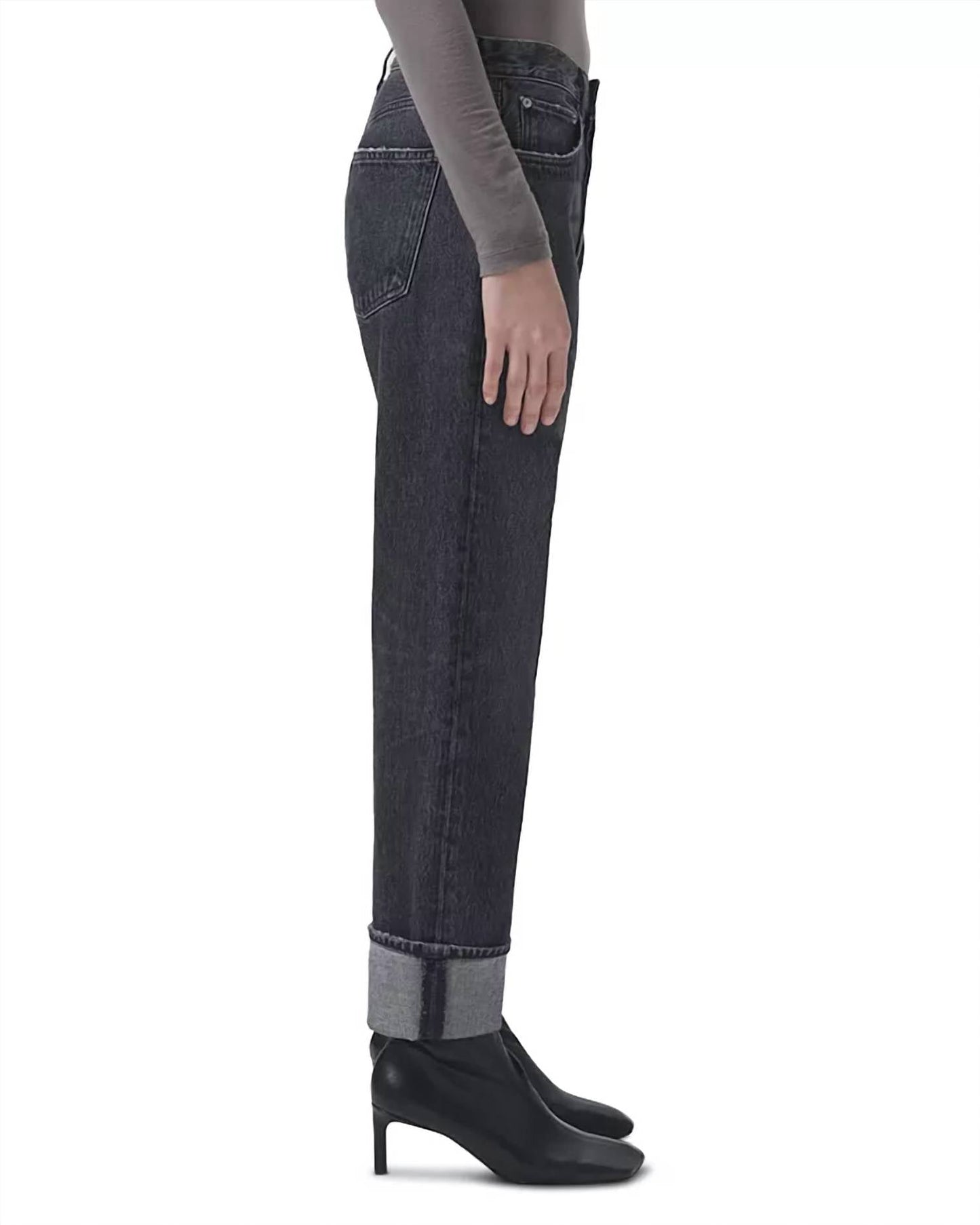Agolde - Fran High Rise Wide Leg Cuffed Jeans