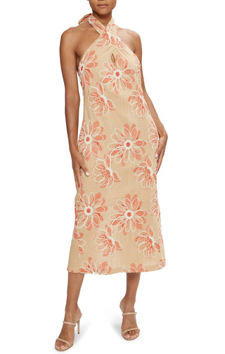 Ramy Brook - Aiden Embroidered Halter Midi Dress