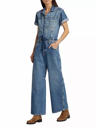 Free People - Macacão Edison de perna larga