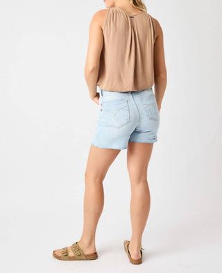 Judy Blue - Shorts de cintura alta com destroy nas costas