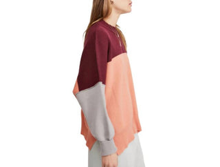 Free People - Easy Street Peach Combo Oversized Sweater Cotton
