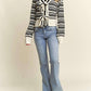 Trendsi - Adora Bow Tie Stripe Sweater Top
