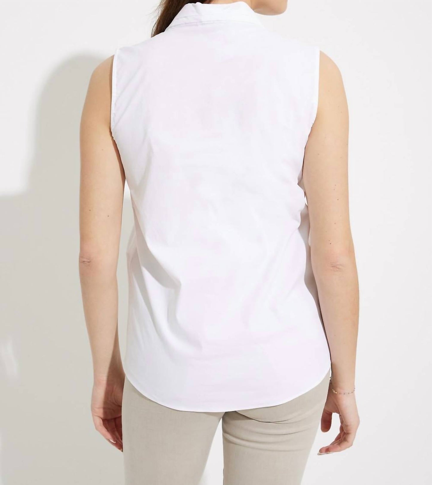 Joseph Ribkoff - Vanilla Pleated V-Neck Sleeveless Top