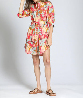 Apny - Vestido com manga bufante e cinto
