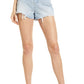 The Reeve Frayed High Waist Denim Shorts - Size 32