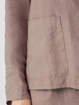 Eileen Fisher - Organic Linen High Collar Jacket