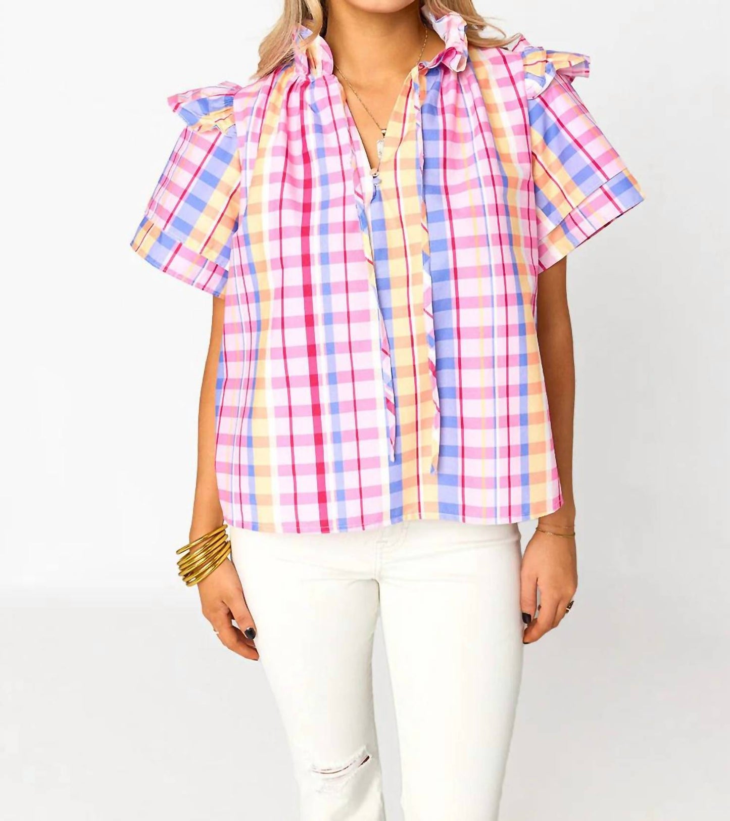 Buddylove - Shauna Ruffle Shoulder Top