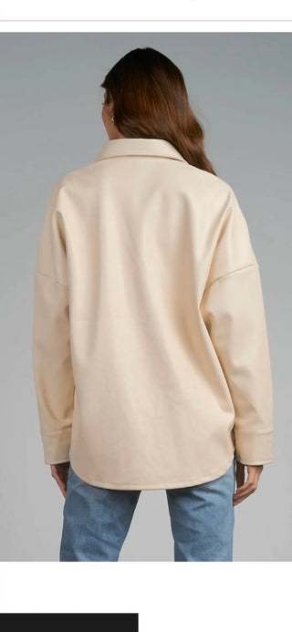 Elan - Shacket de couro sintético Frost