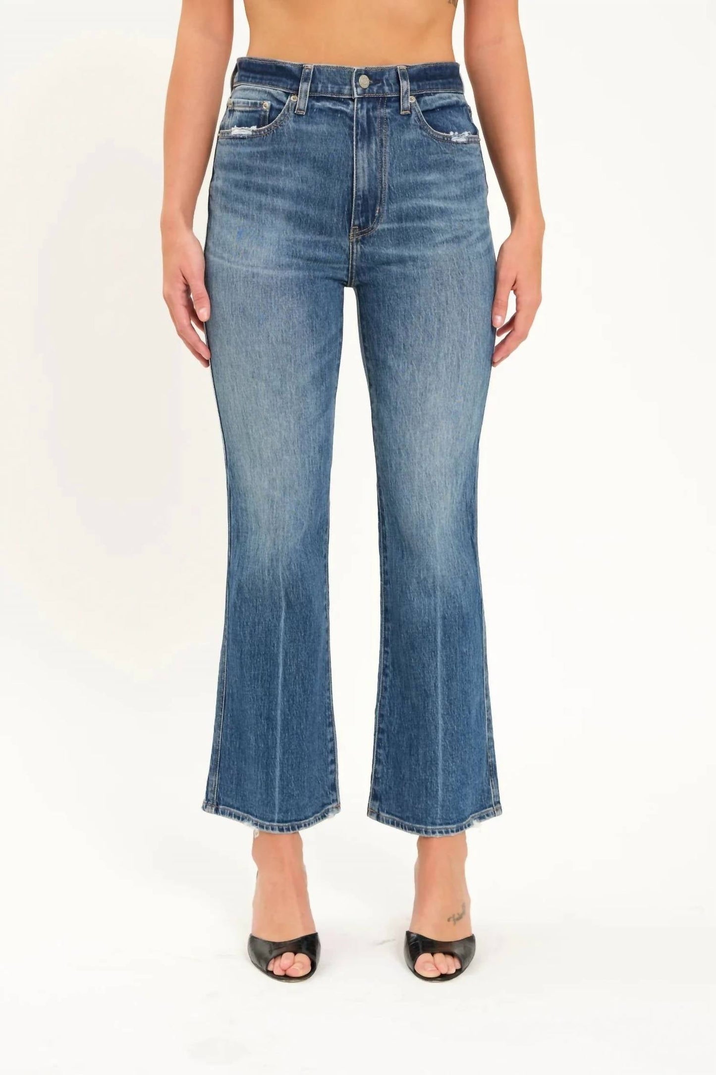 Daze - Soho High Rise Ankle Flare Denim Jeams