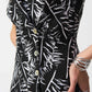 Joseph Ribkoff - Leaf Print Sleeveless A-line Dress