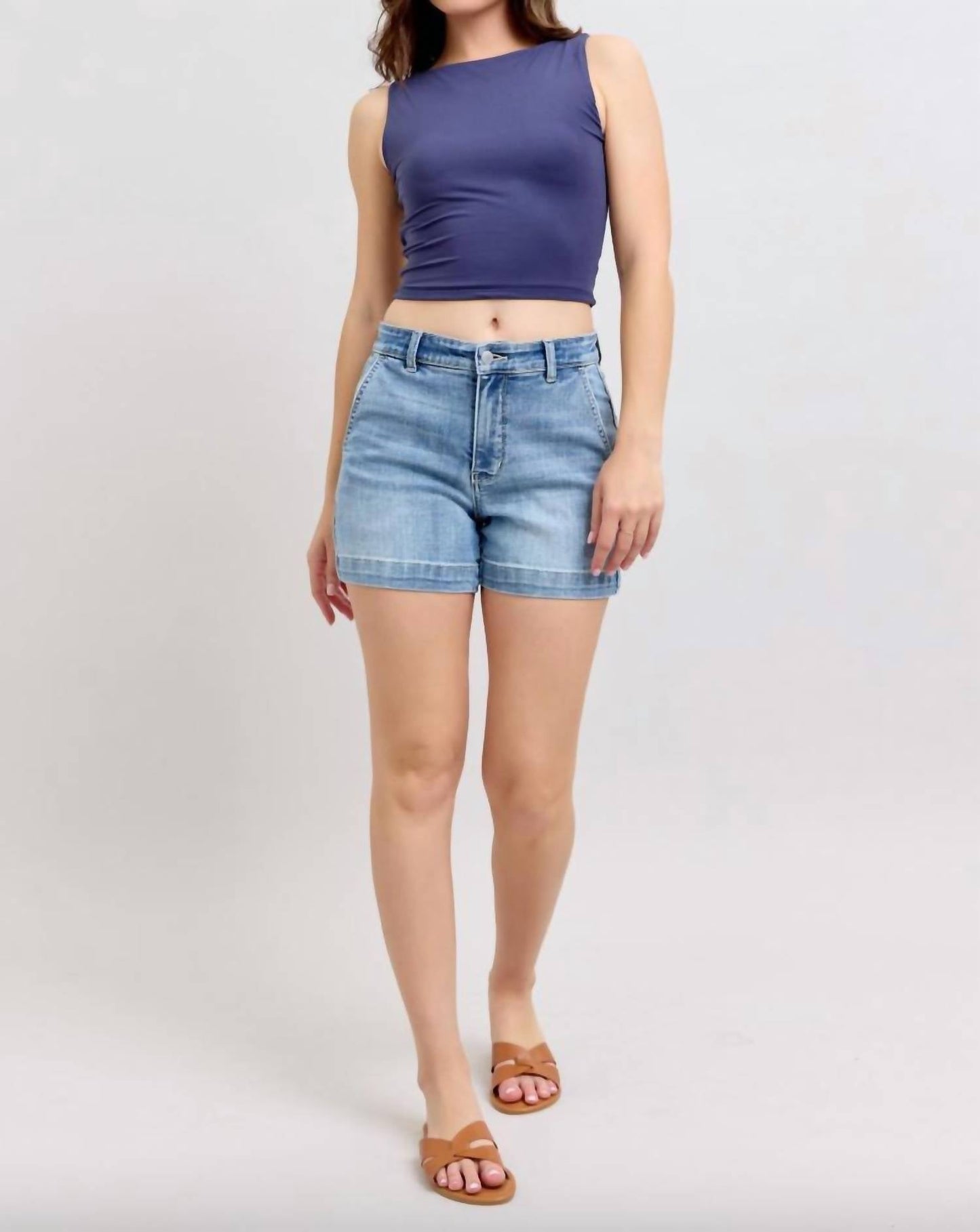 Judy Blue - High Waist Trouser Shorts